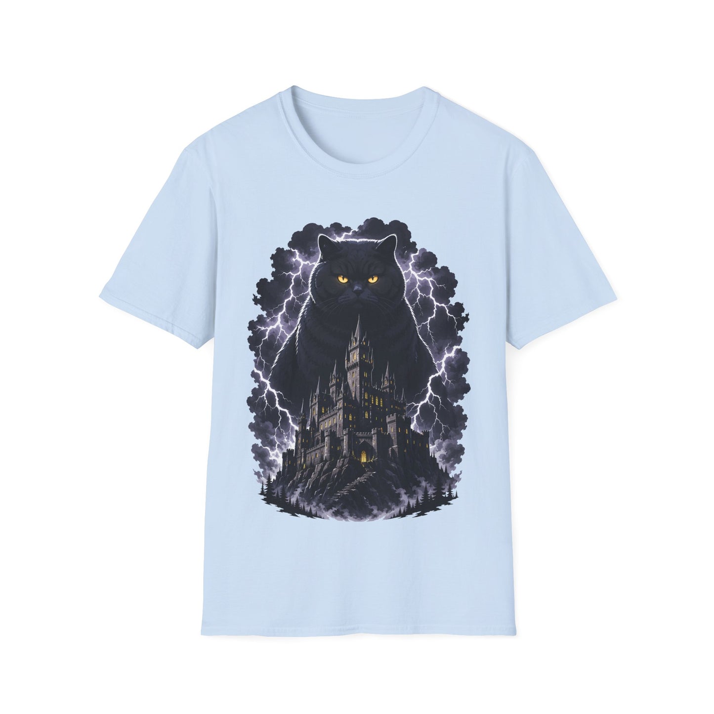 Dark Cat and Castle T-Shirt