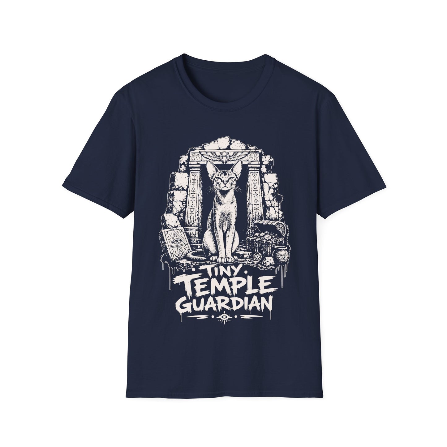 Tiny Temple Guardian Abyssinian Adventure Cat T-Shirt