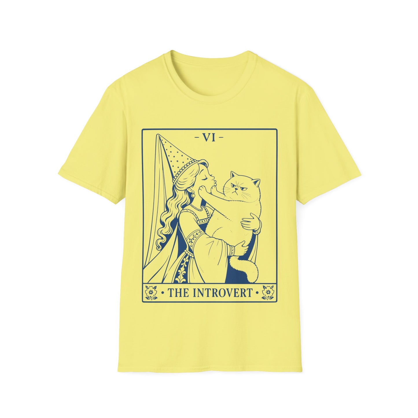 The Introvert Funny Tarot Cat T-Shirt
