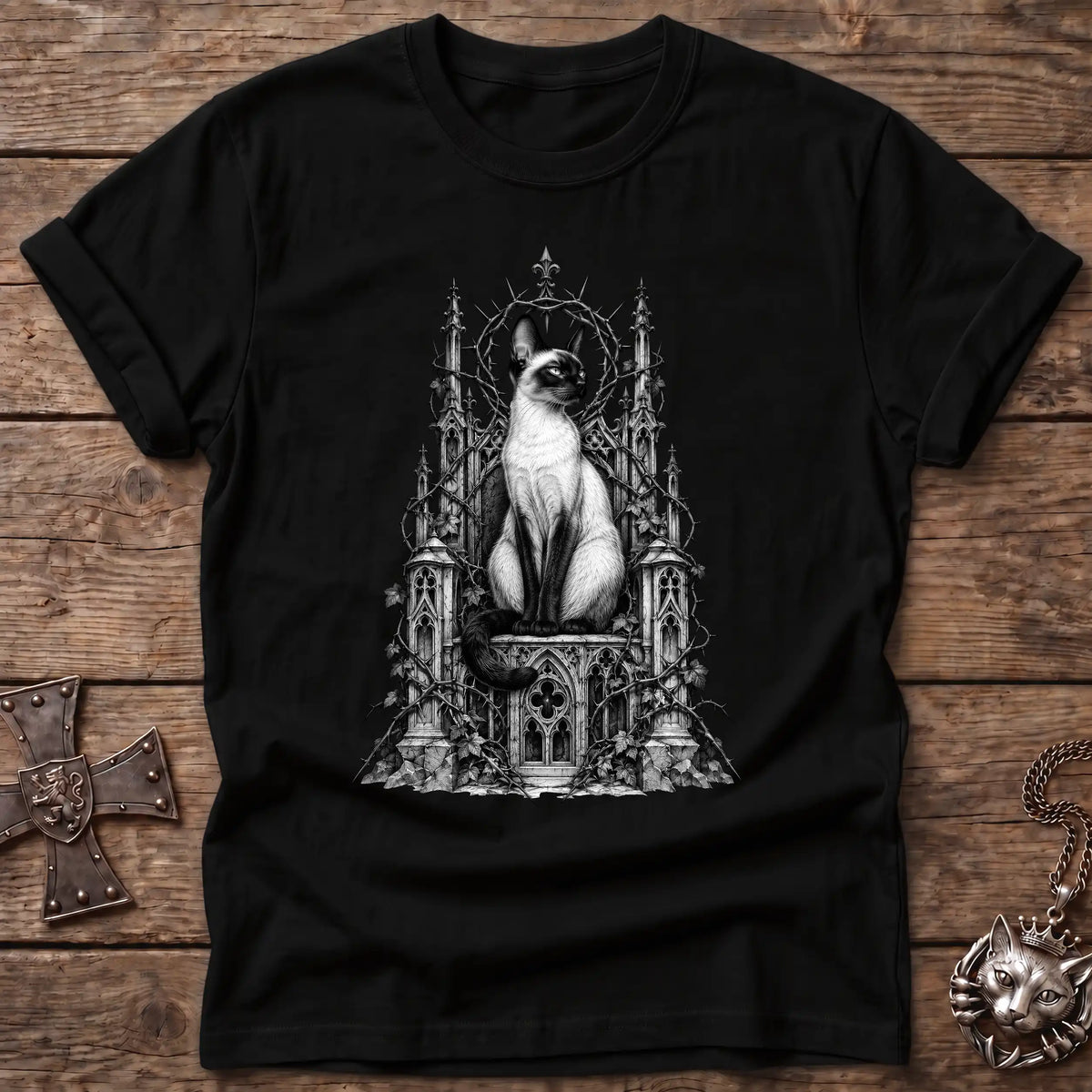 Gothic Siamese Throne T-Shirt