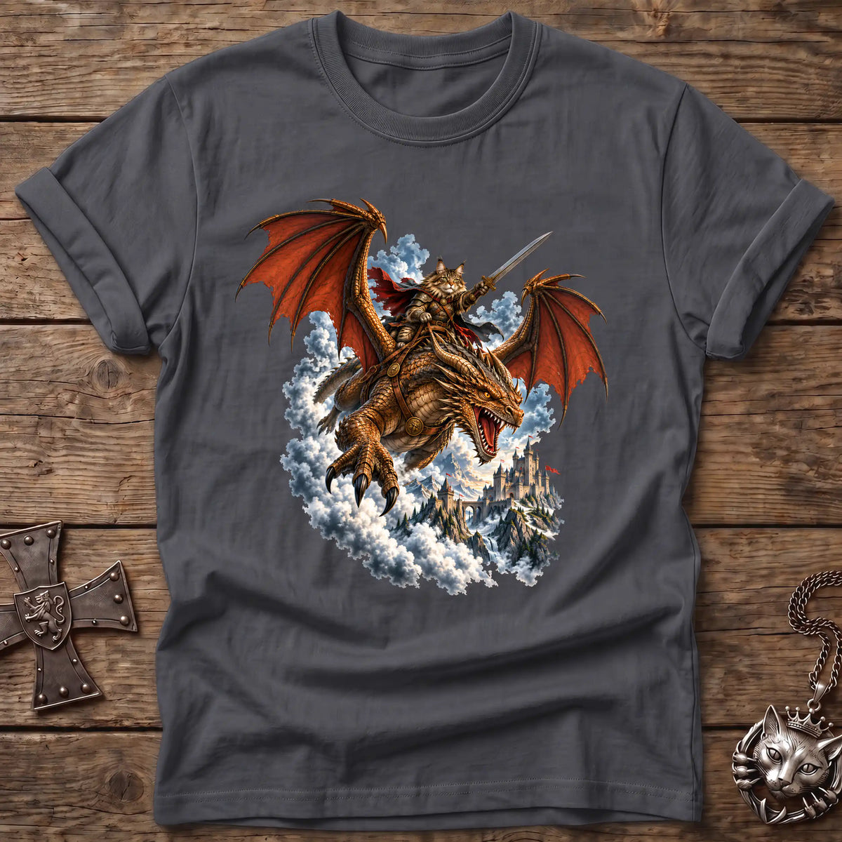 Dragon Rider Maine Coon T-Shirt