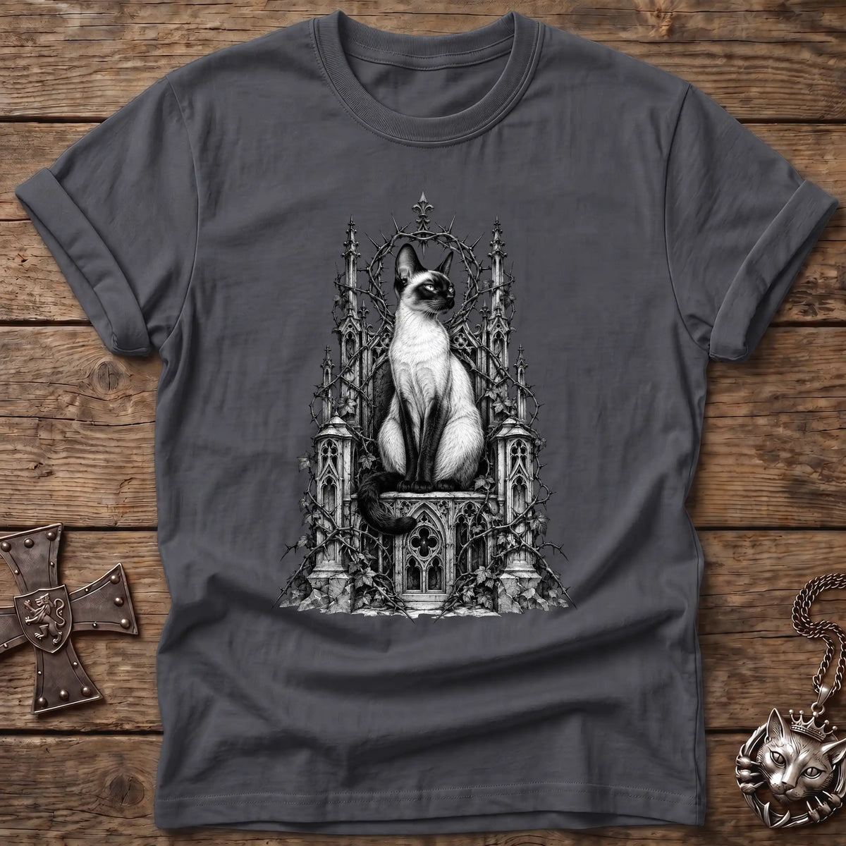 Gothic Siamese Throne T-Shirt