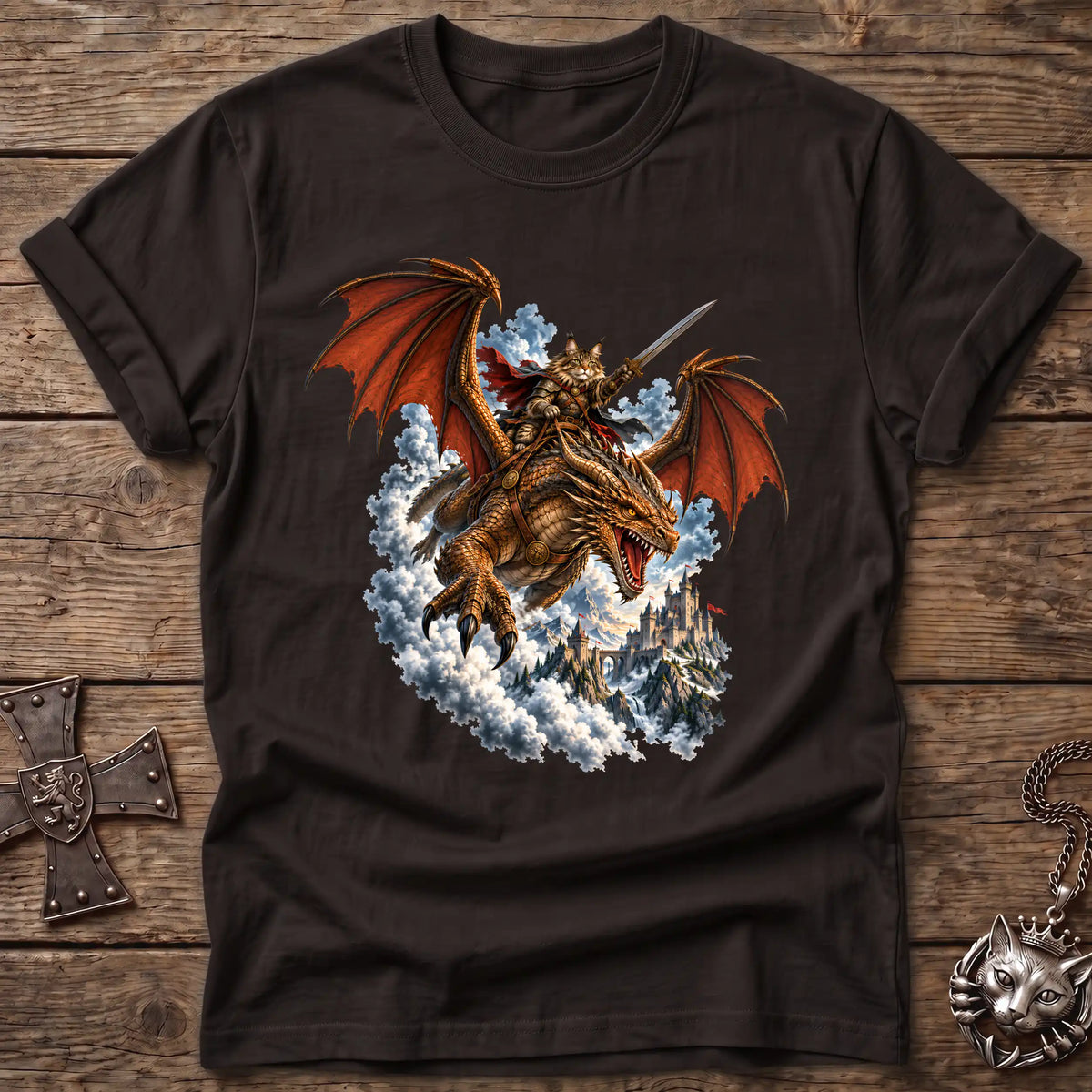 Dragon Rider Maine Coon T-Shirt