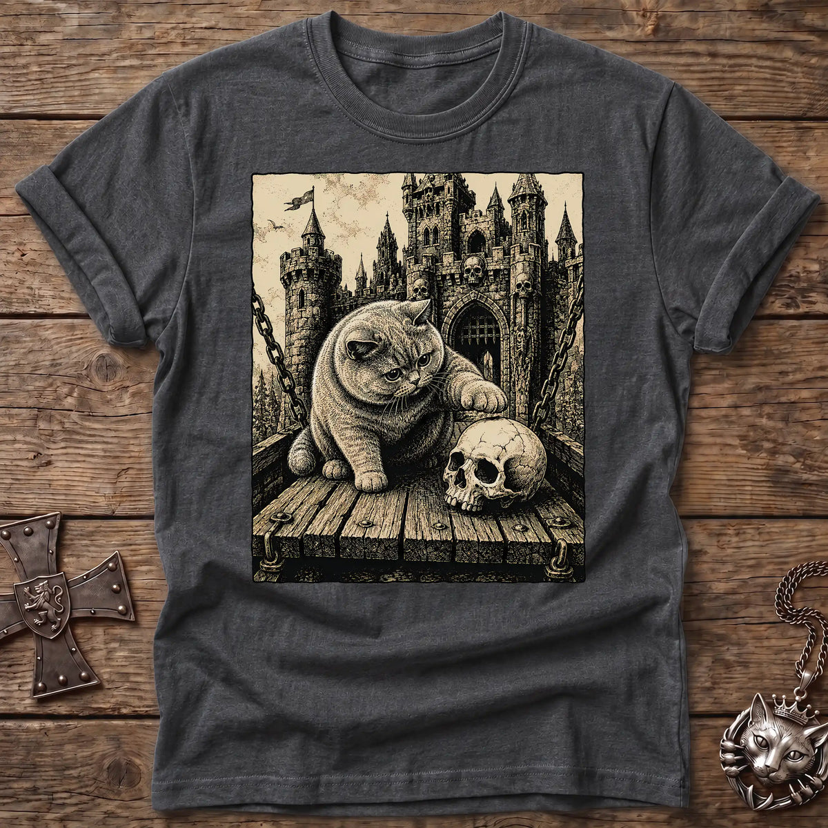 Castle of Bones Cat T-Shirt