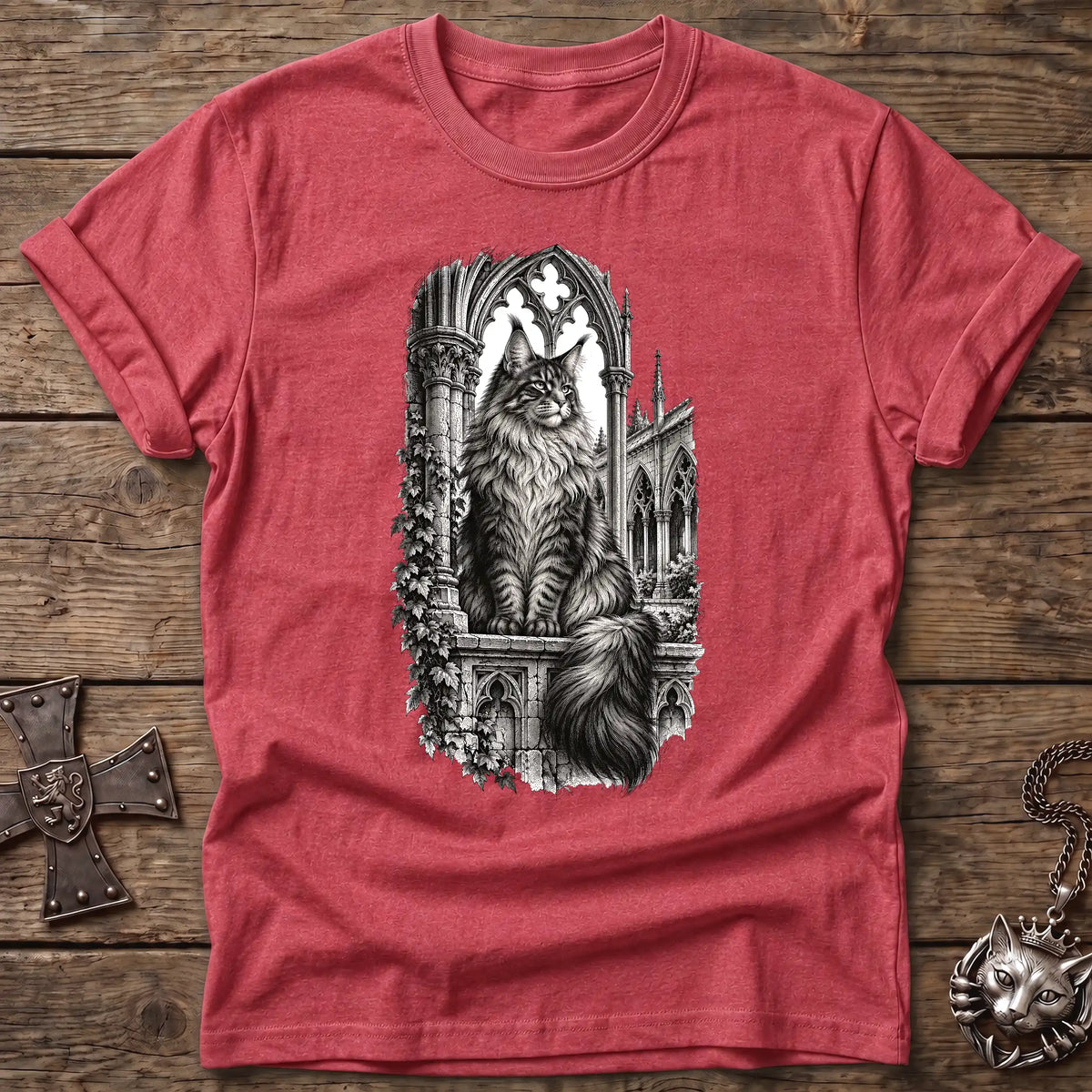 Gothic Maine Coon Guardian T-Shirt