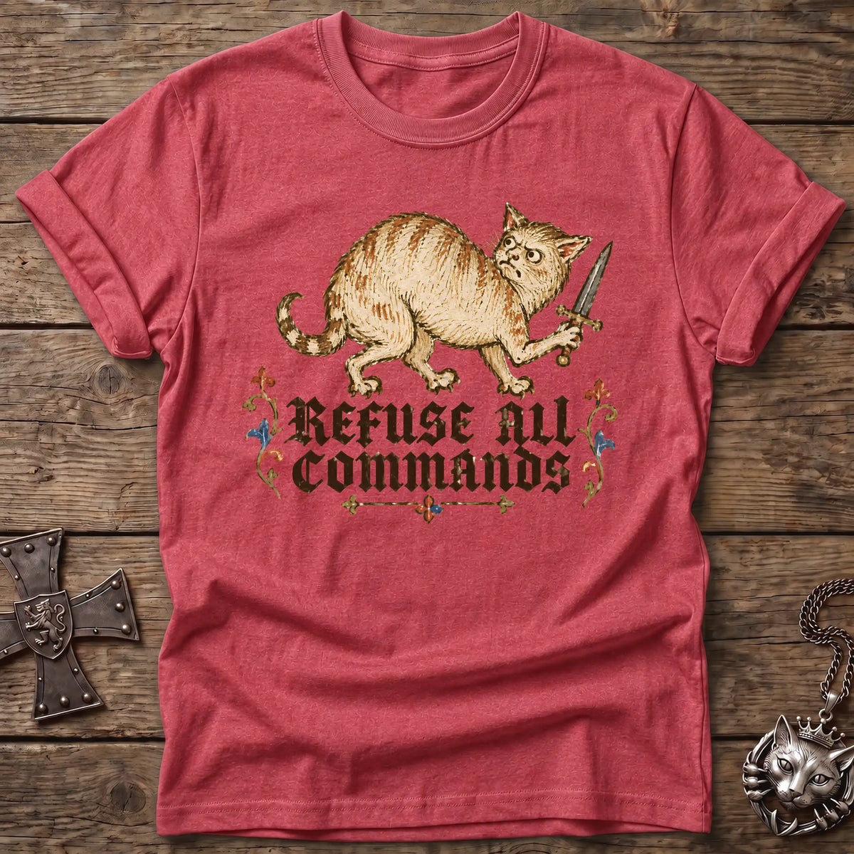 Refuse All Commands Cat T-Shirt