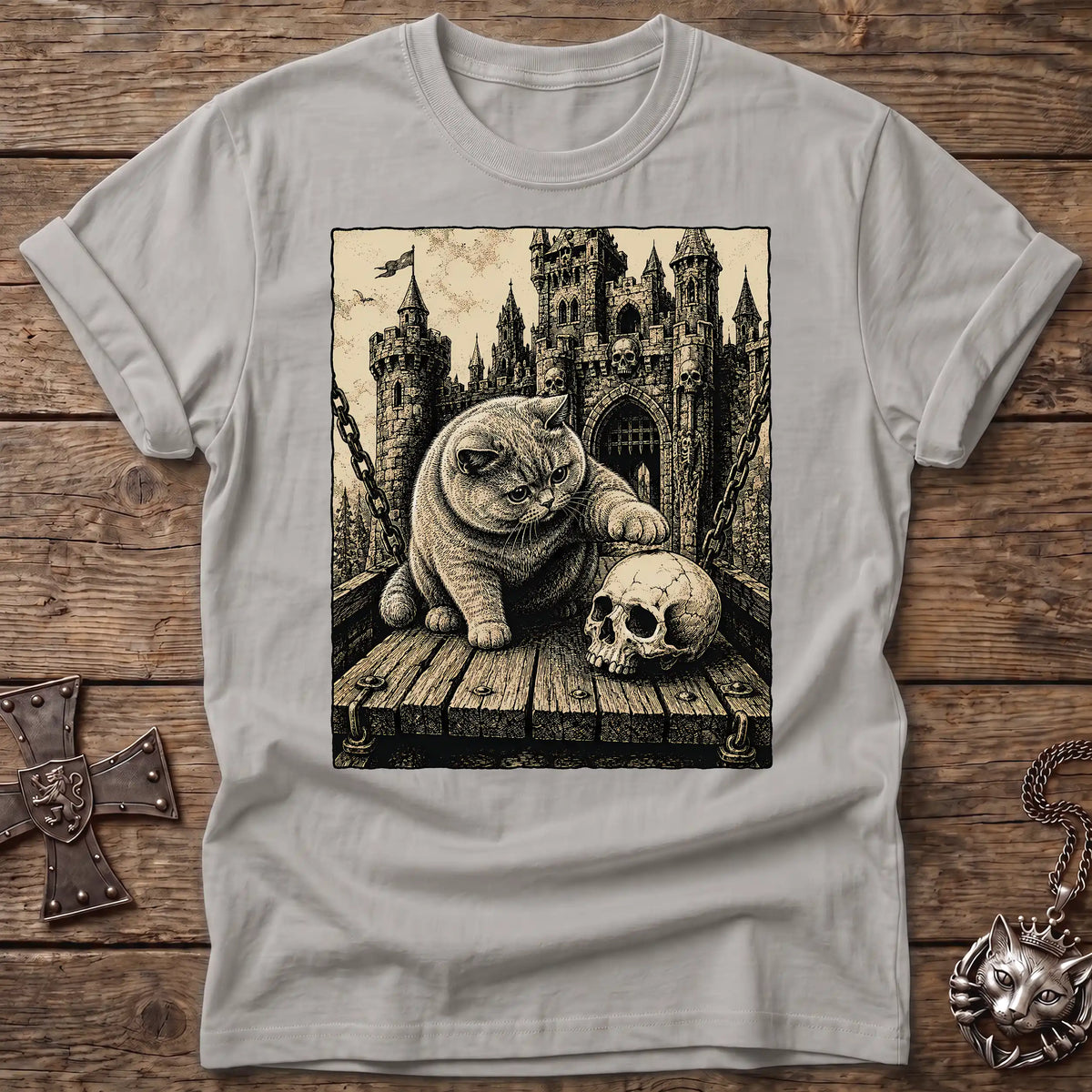 Castle of Bones Cat T-Shirt