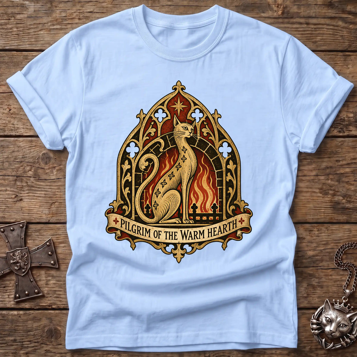 Warm Hearth Pilgrim Cat T-Shirt