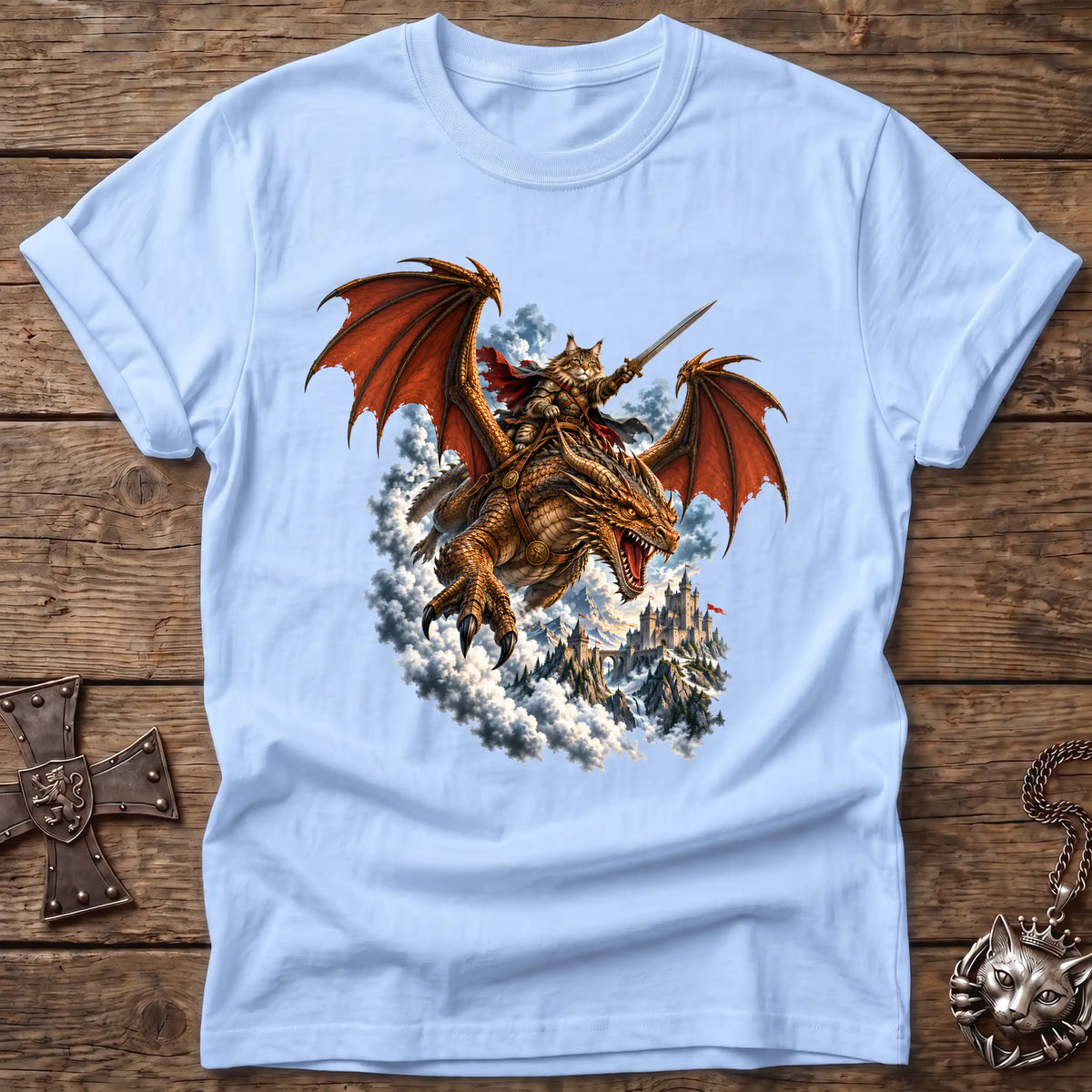 Dragon Rider Maine Coon T-Shirt