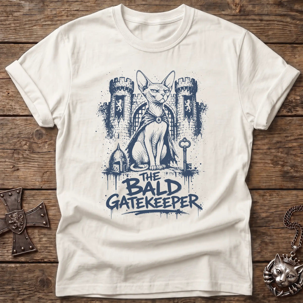 Bald Gatekeeper Sphynx Cat T-Shirt