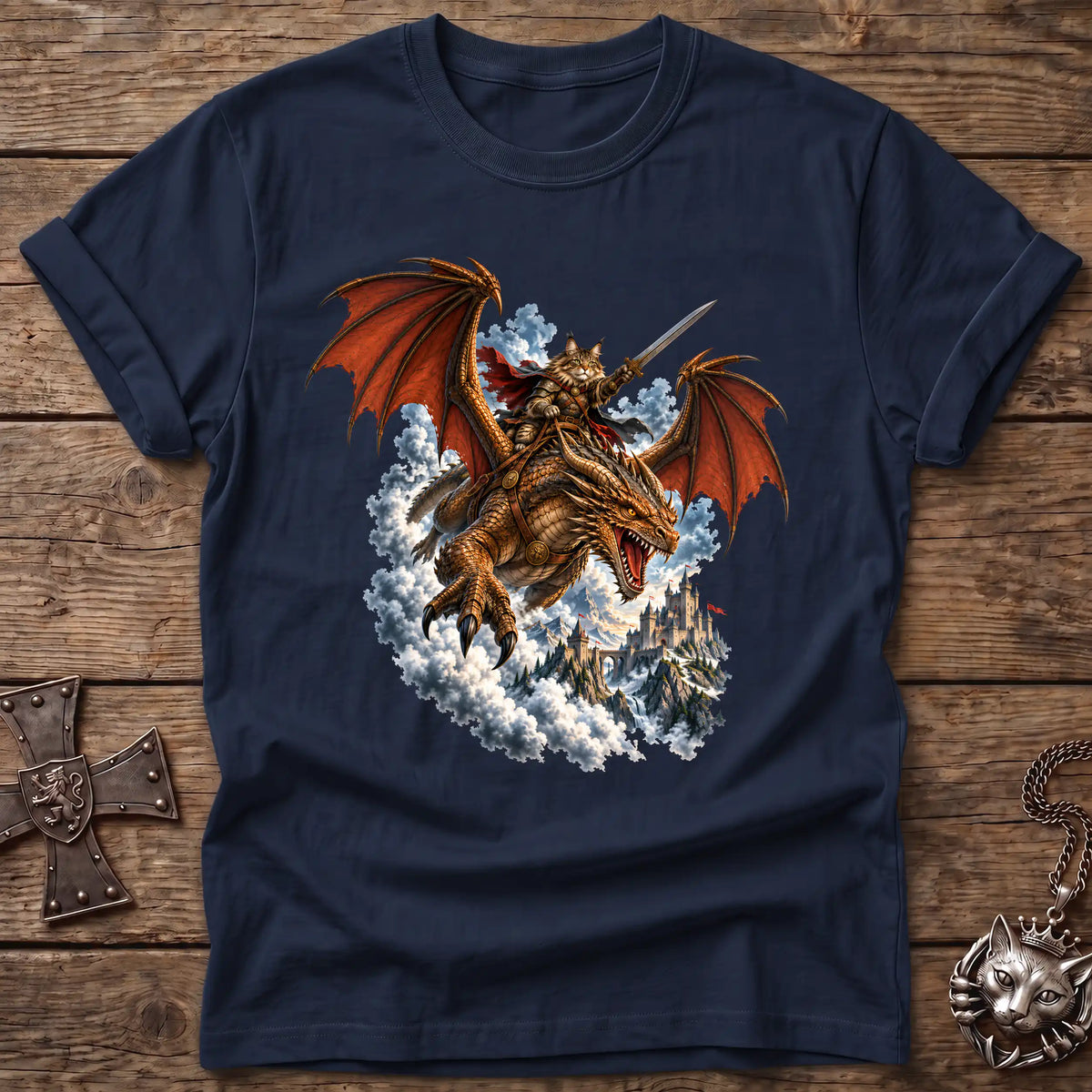 Dragon Rider Maine Coon T-Shirt