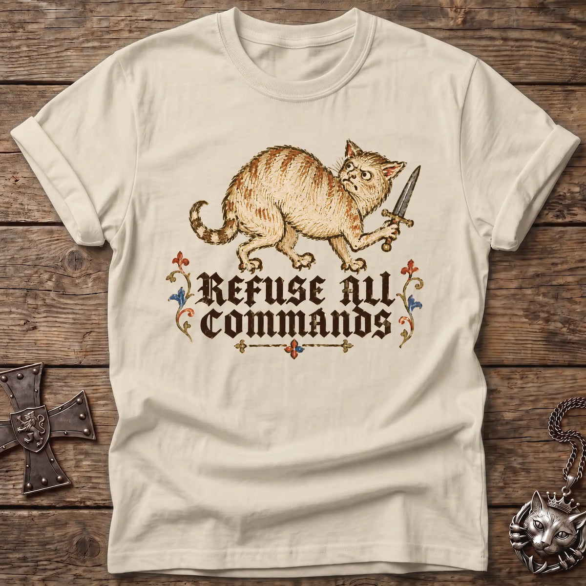 Refuse All Commands Cat T-Shirt