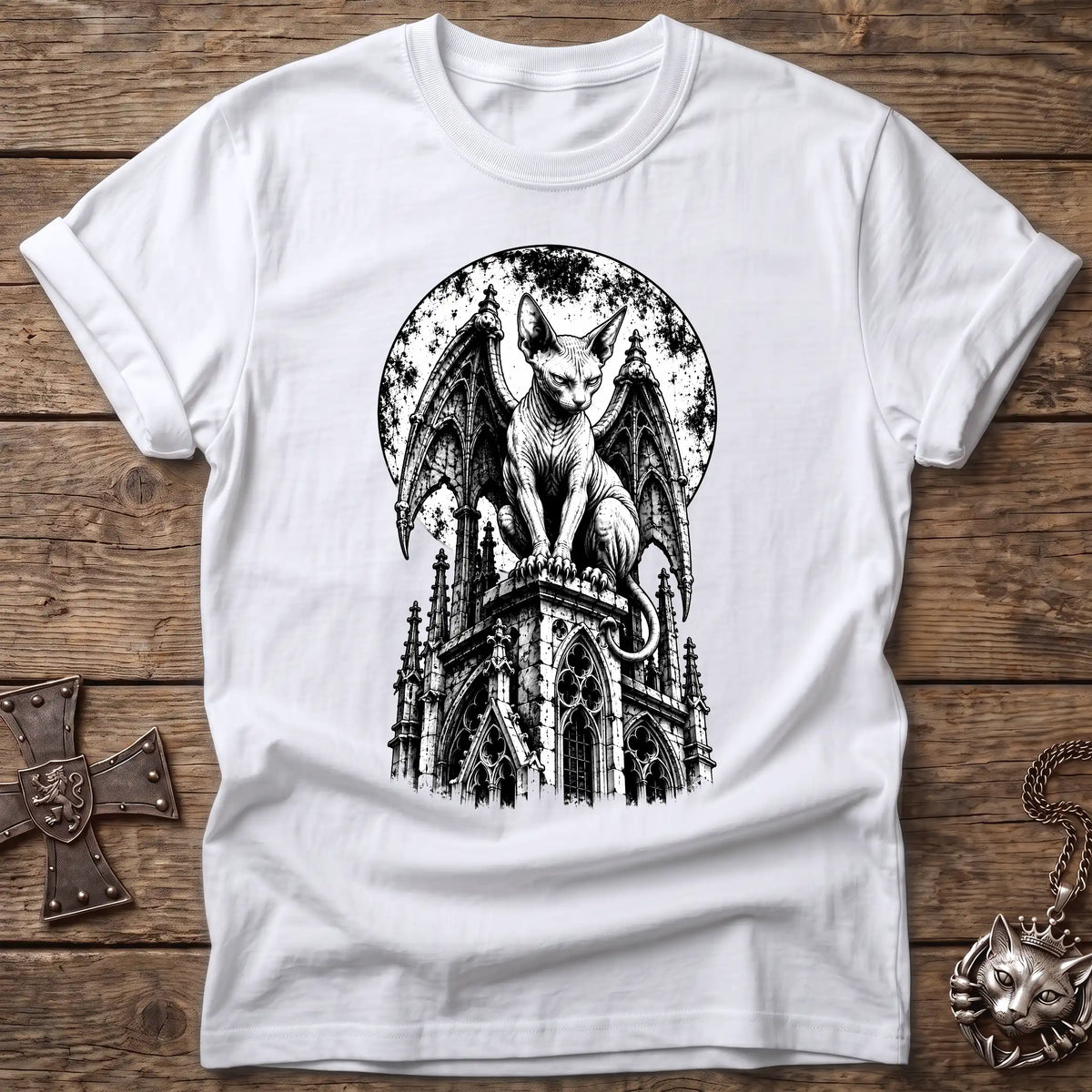 Gargoyle Sphynx Cat T-Shirt