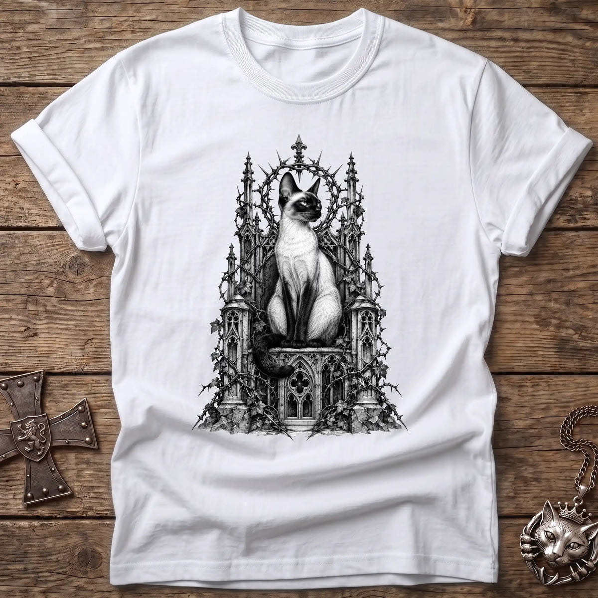 Gothic Siamese Throne T-Shirt