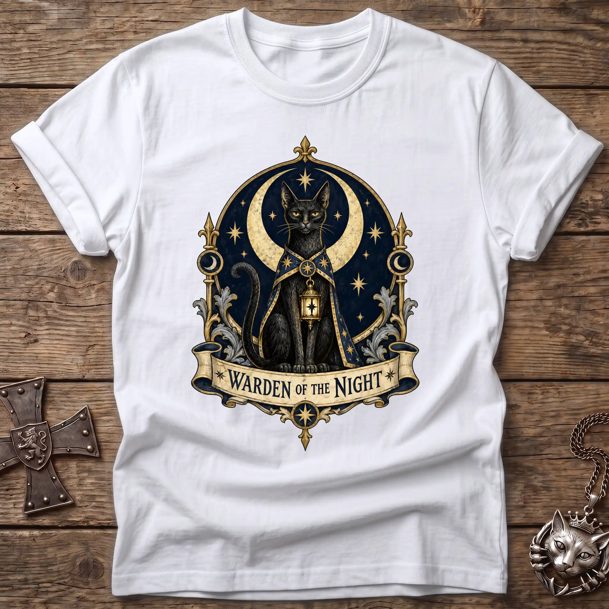 Night Warden Cat T-Shirt