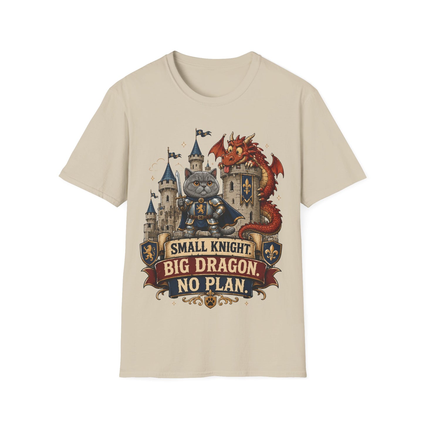 Small Knight. Big Dragon. No Plan. T-Shirt