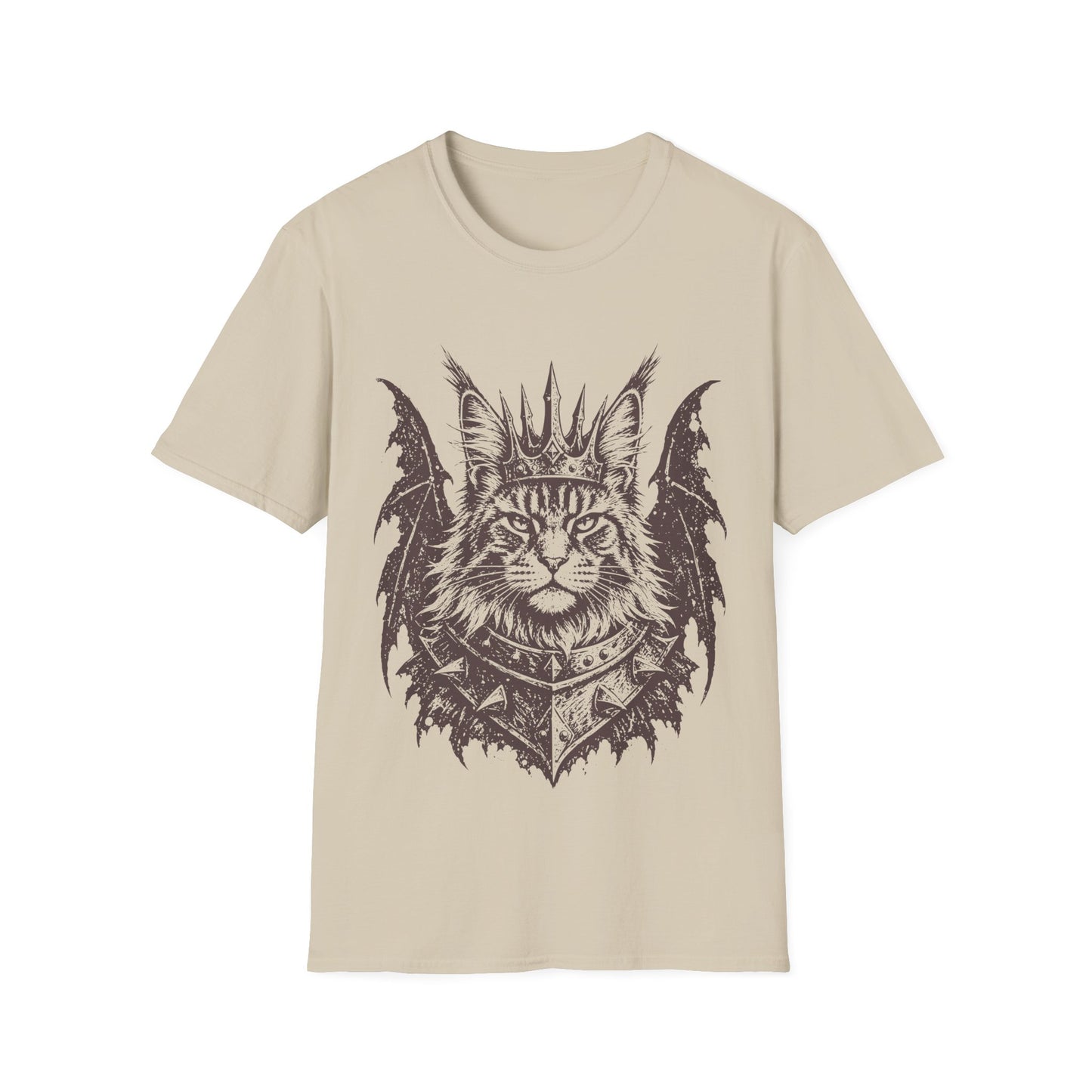 Dark Winged Maine Coon Cat King T-Shirt
