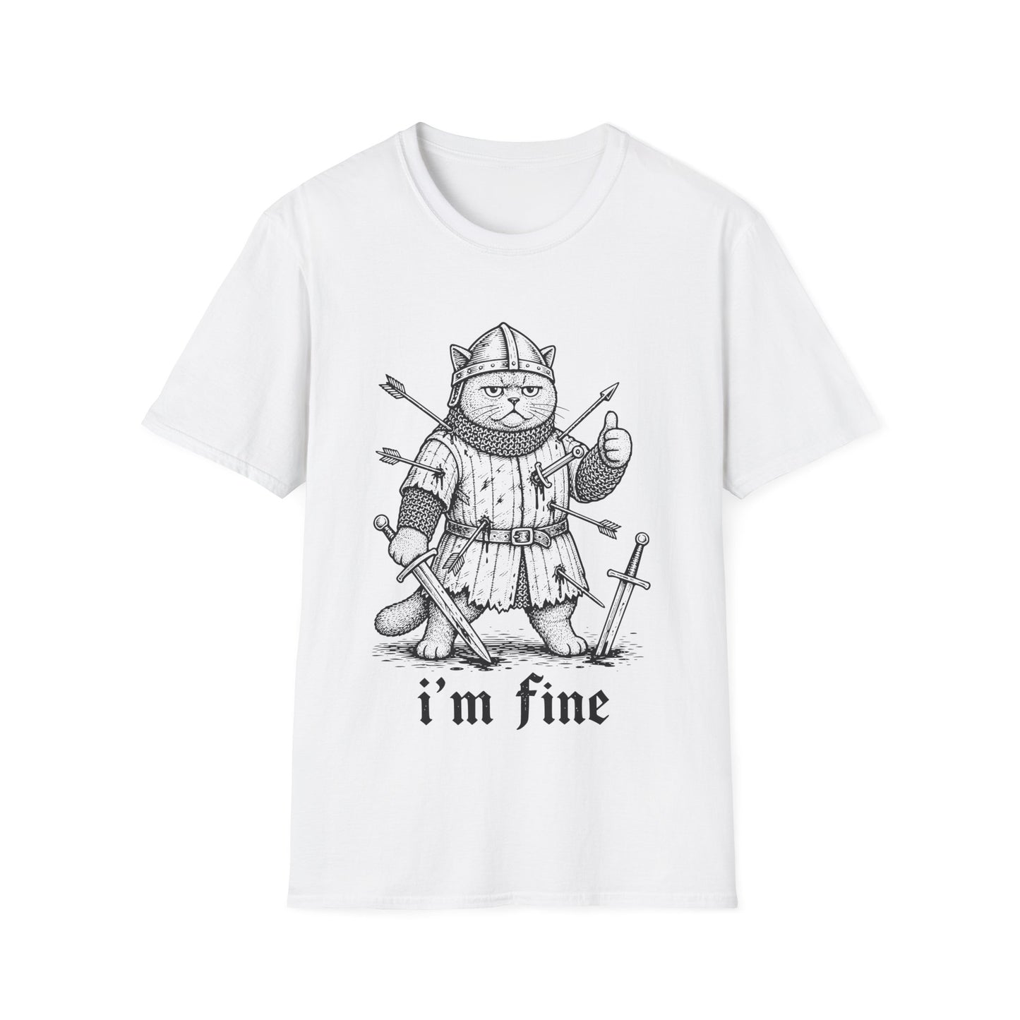 I'm Fine. British Shorthair Knight T-Shirt