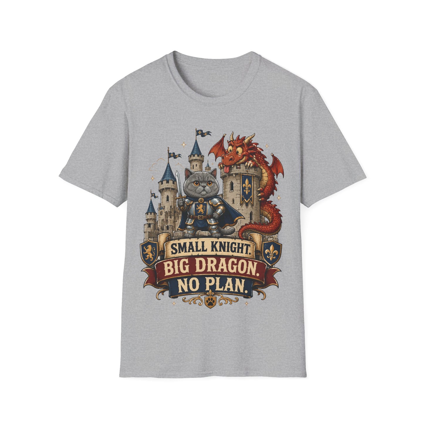 Small Knight. Big Dragon. No Plan. T-Shirt