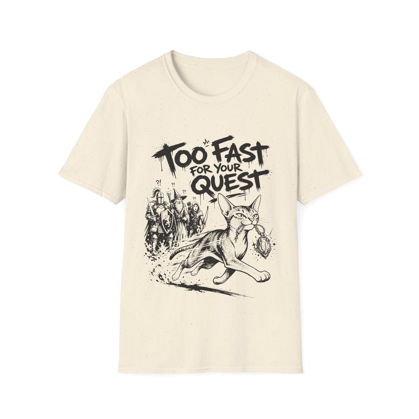 Too Fast for Your Quest Funny Abyssinian Rogue Cat T-Shirt