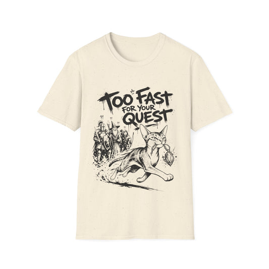 Too Fast for Your Quest Funny Abyssinian Rogue Cat T-Shirt