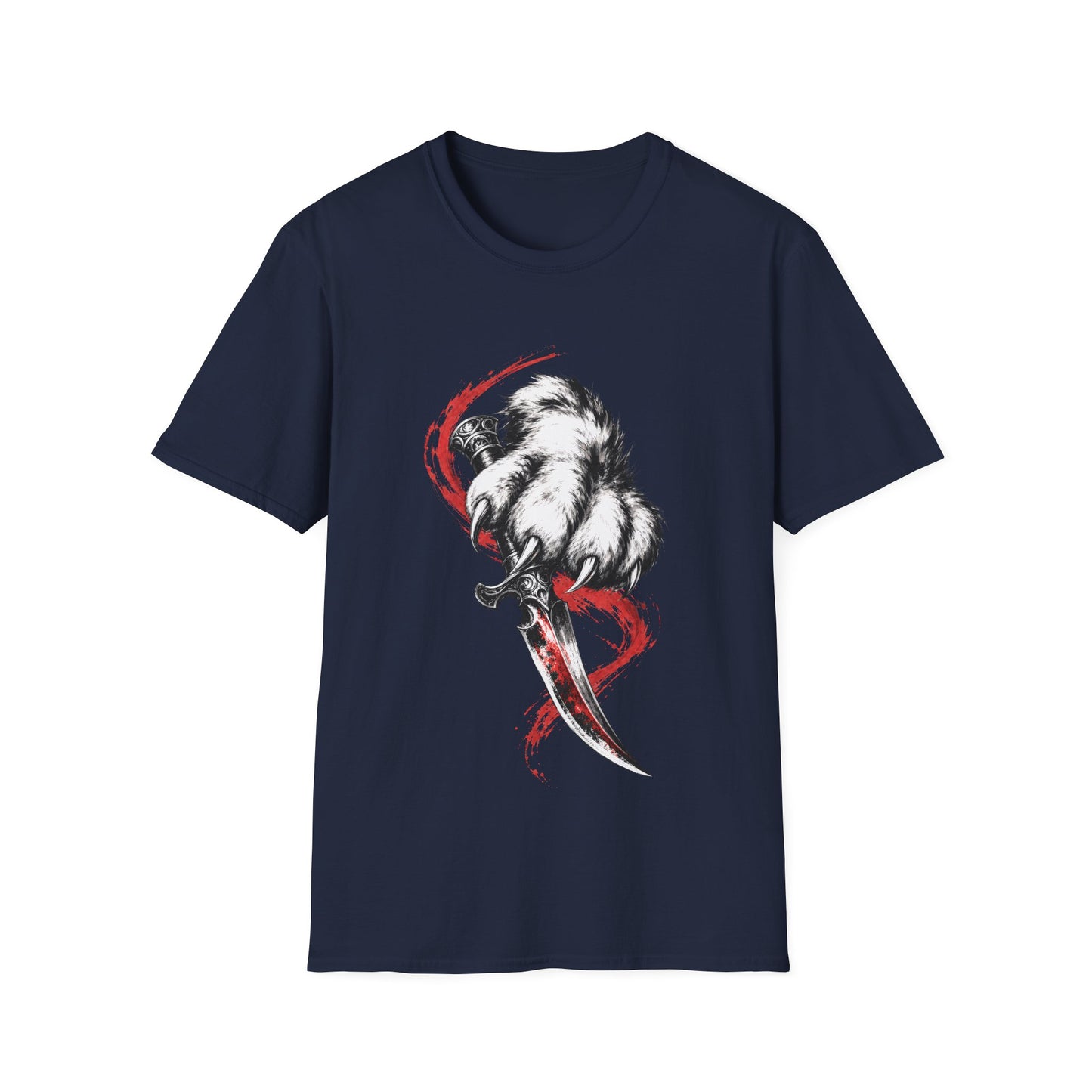 Razor Claw Dagger Maine Coon Warrior Cat T-Shirt