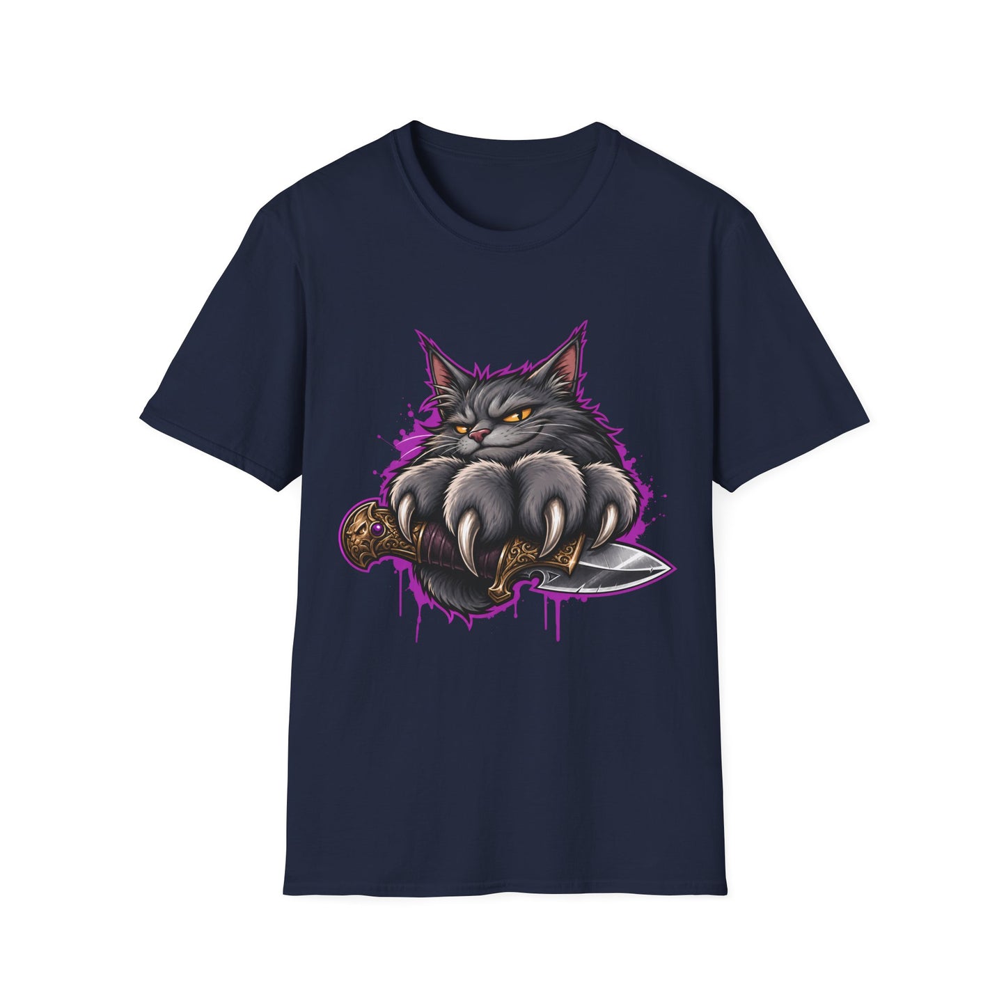 Dagger Claws Maine Coon Warrior Cat T-Shirt