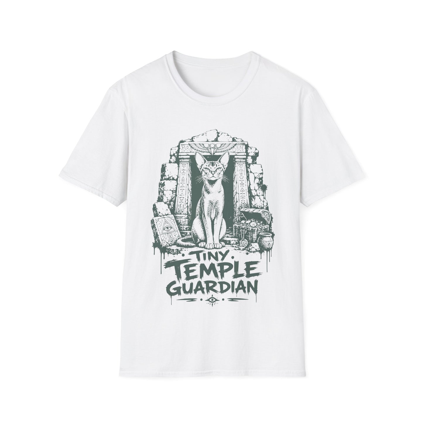 Tiny Temple Guardian Abyssinian Adventure Cat T-Shirt