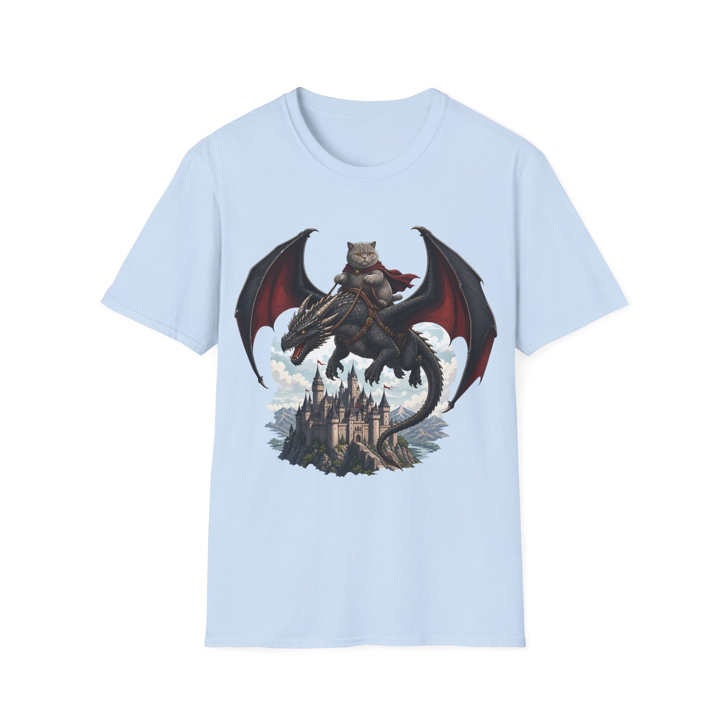 Shadow Dragon Rider Cat T-Shirt