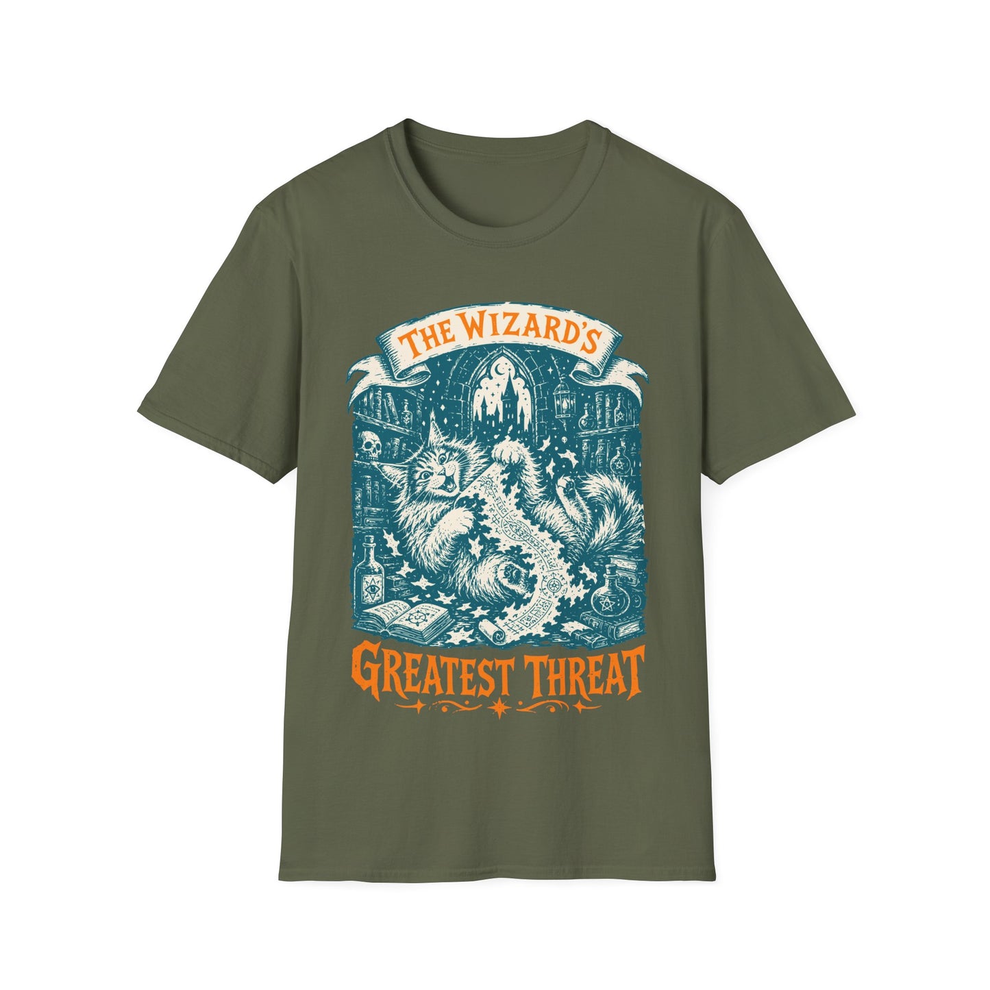 The Wizard’s Greatest Threat Funny Maine Coon Cat T-Shirt