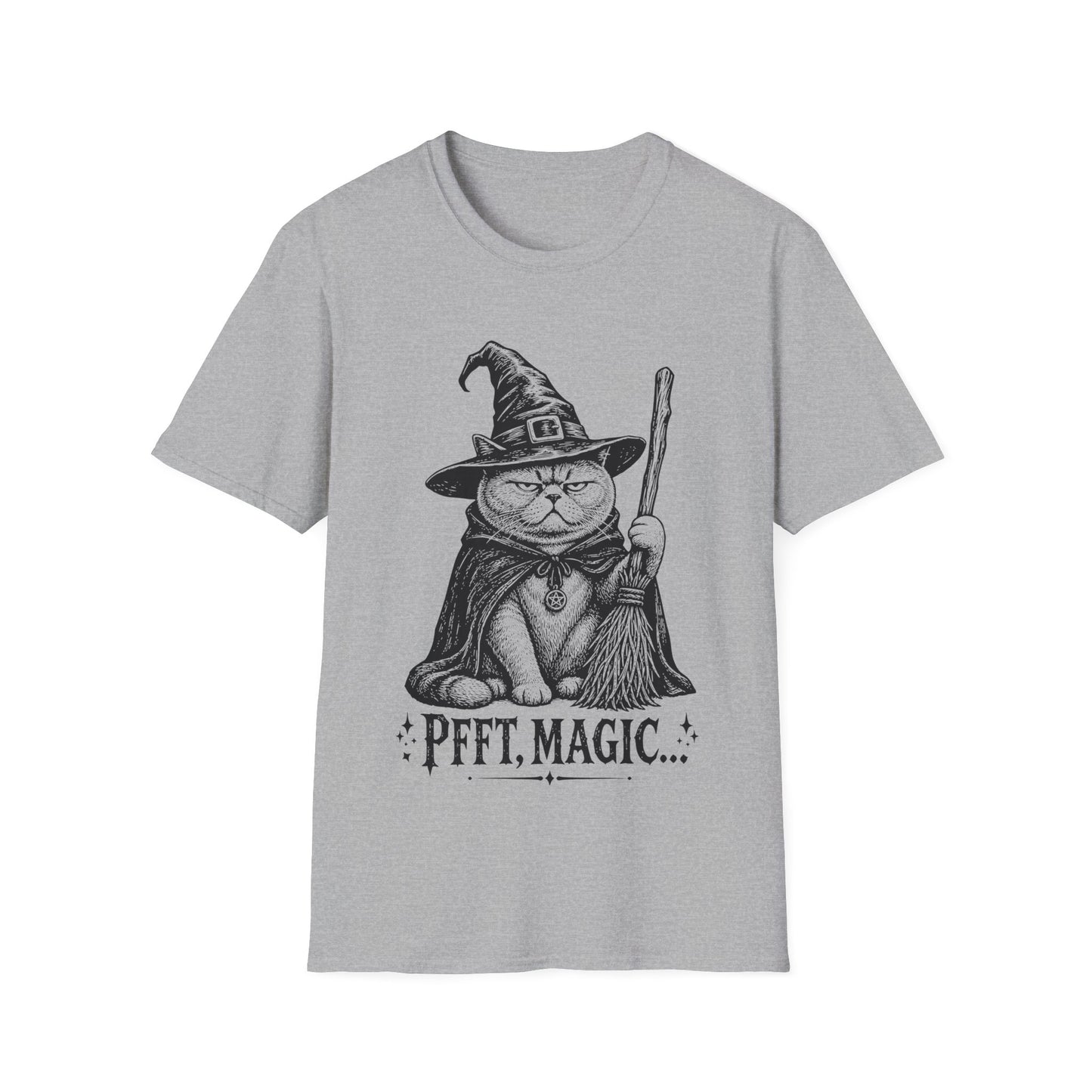 Pfft Magic British Shorthair Witch Cat T-Shirt