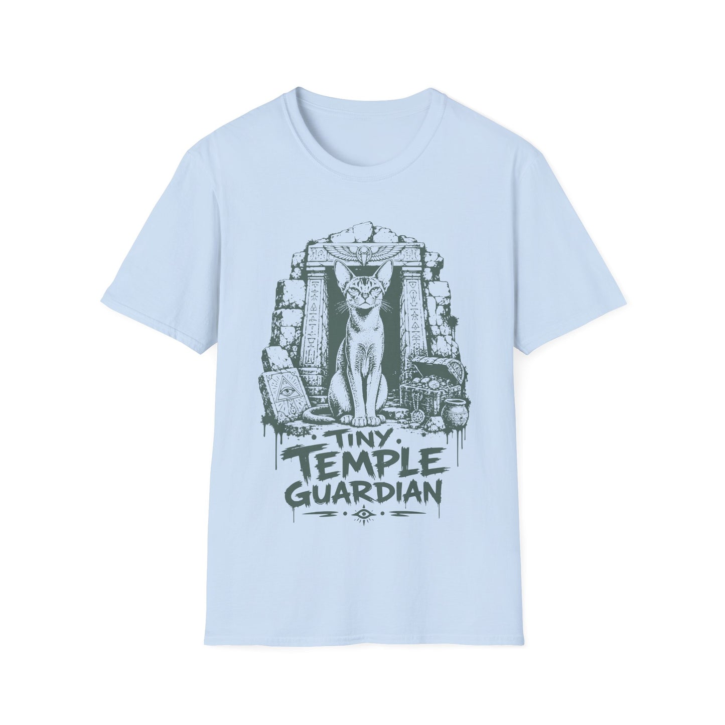 Tiny Temple Guardian Abyssinian Adventure Cat T-Shirt