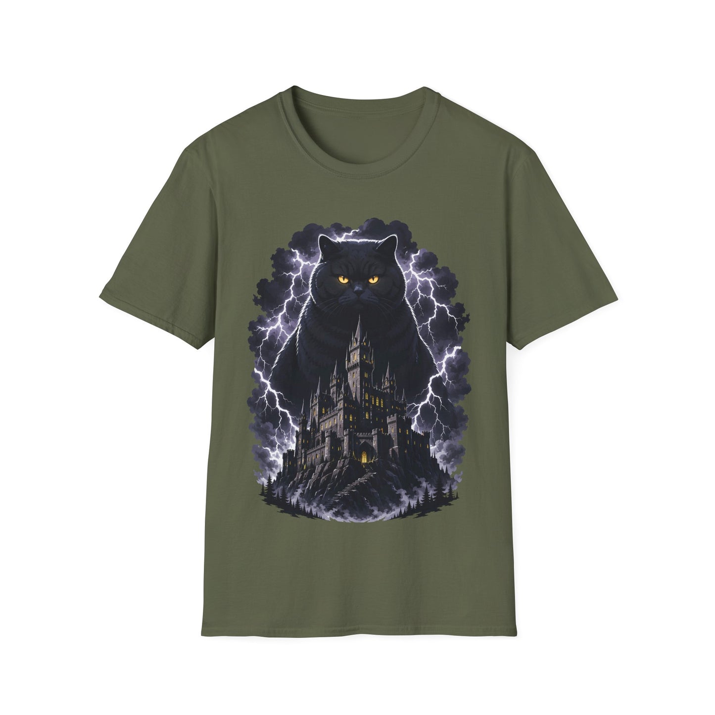 Dark Cat and Castle T-Shirt