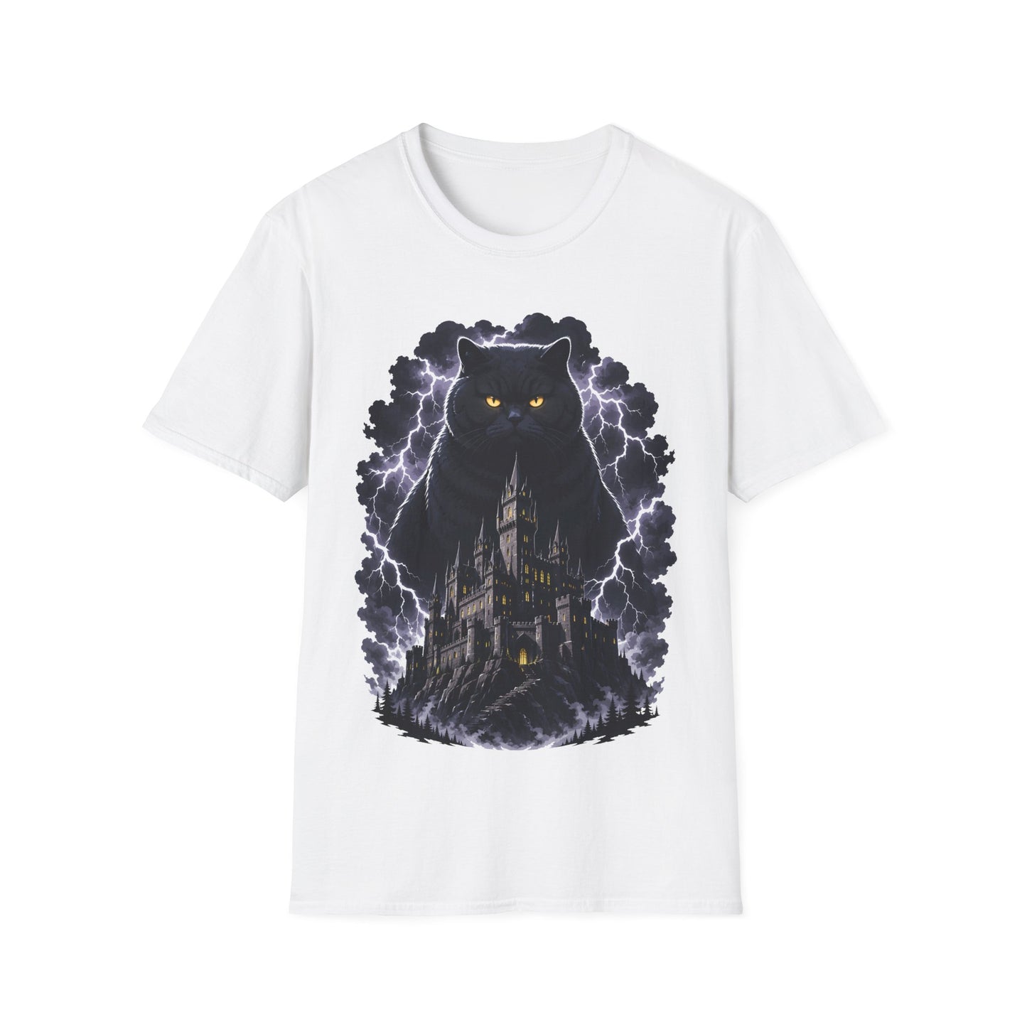 Dark Cat and Castle T-Shirt