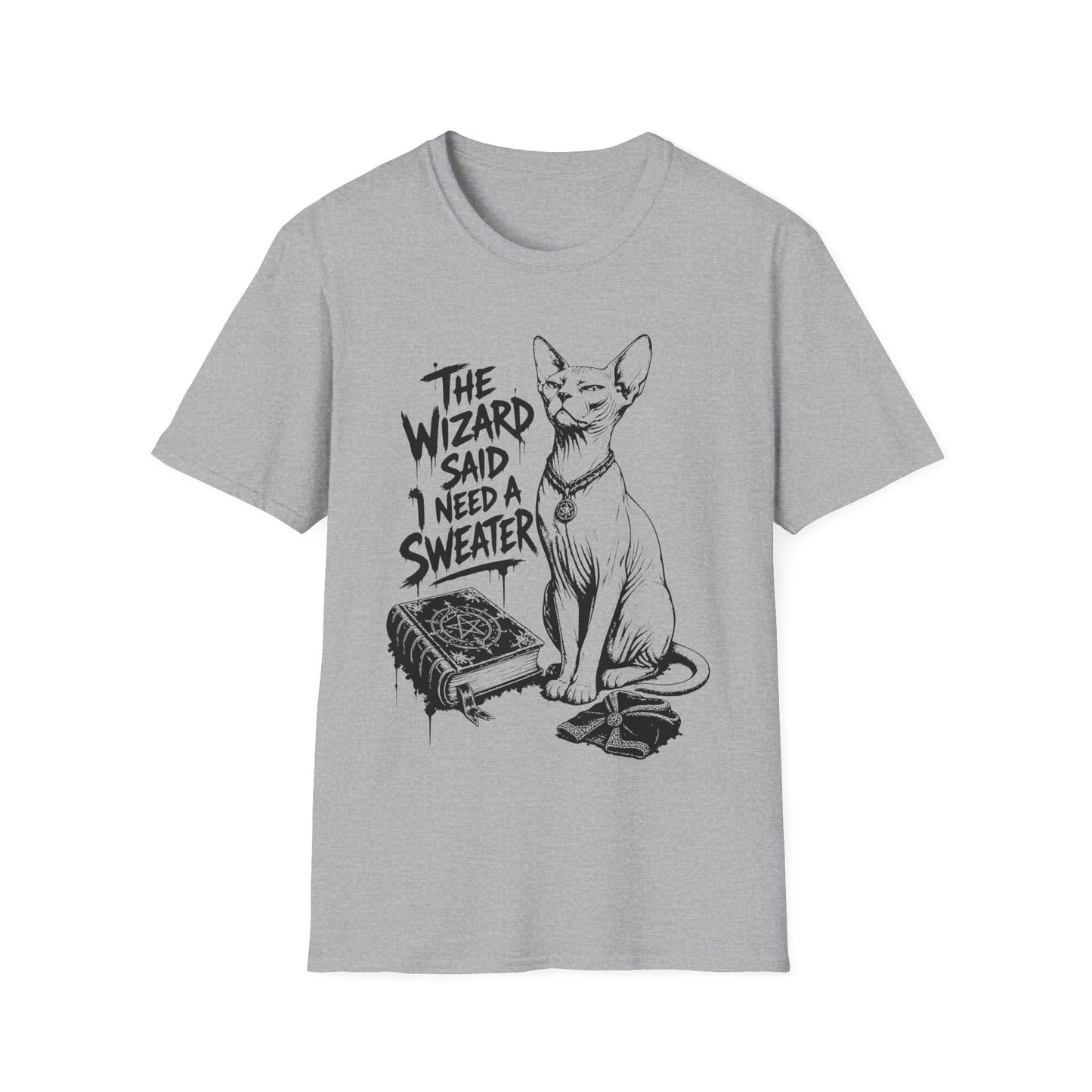 The Wizard Said I Need a Sweater Funny Sphynx Magic Cat T-Shirt