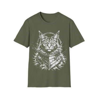 Armored Maine Coon Warrior Cat T-Shirt