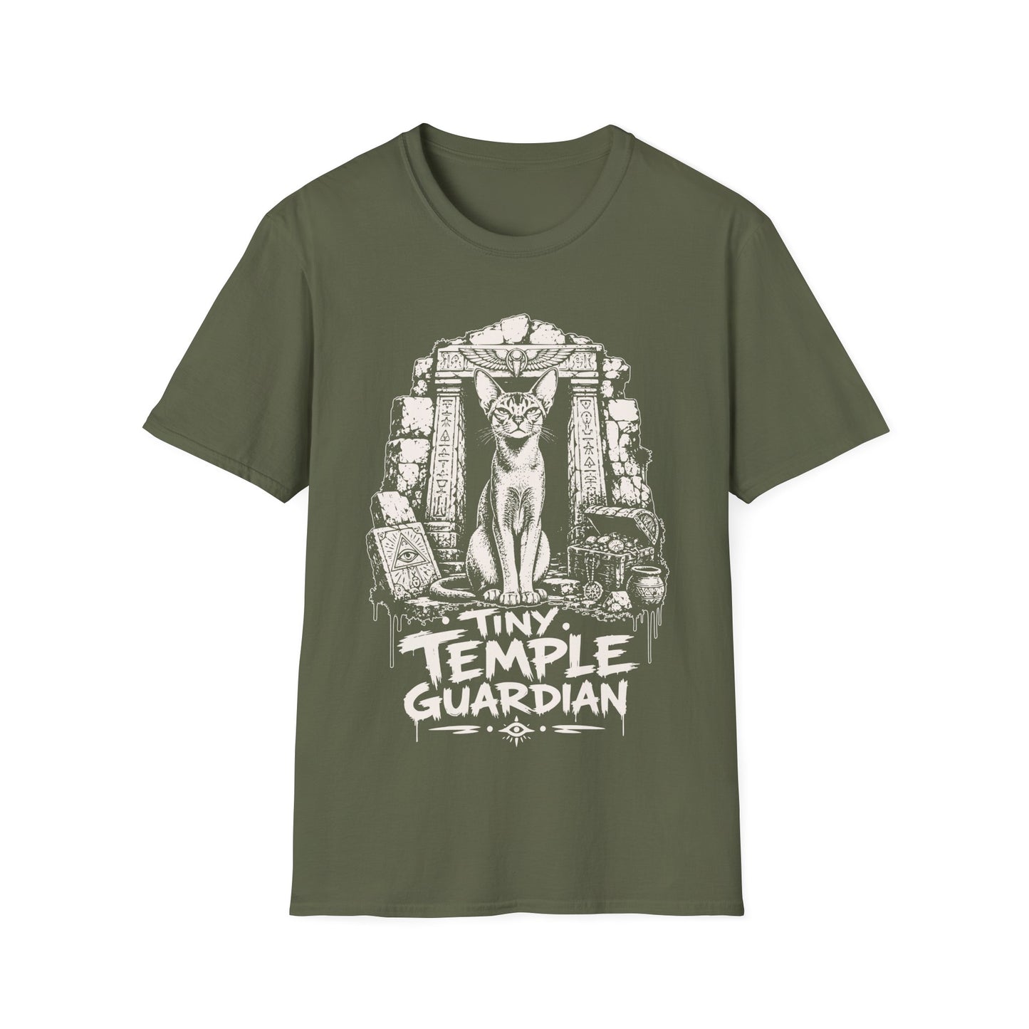Tiny Temple Guardian Abyssinian Adventure Cat T-Shirt