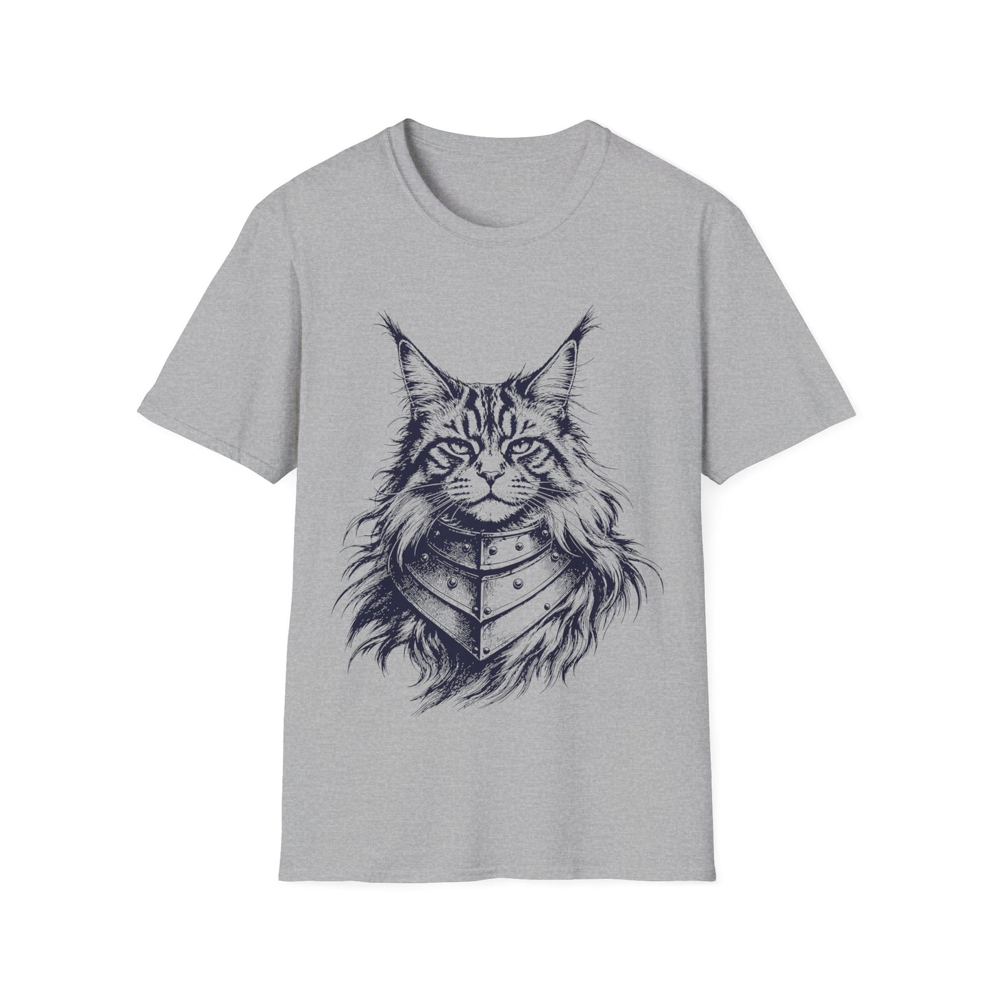 Armored Maine Coon Warrior Cat T-Shirt