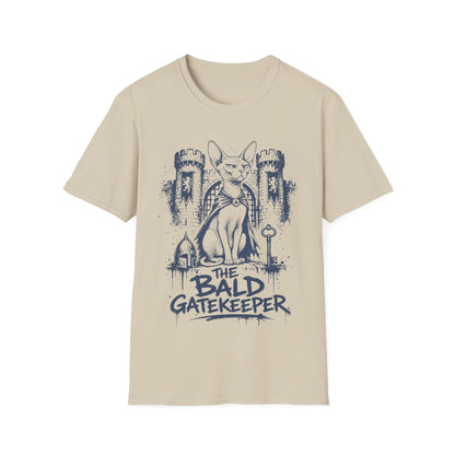 The Bald Gatekeeper Sphynx Castle Guardian Cat T-Shirt