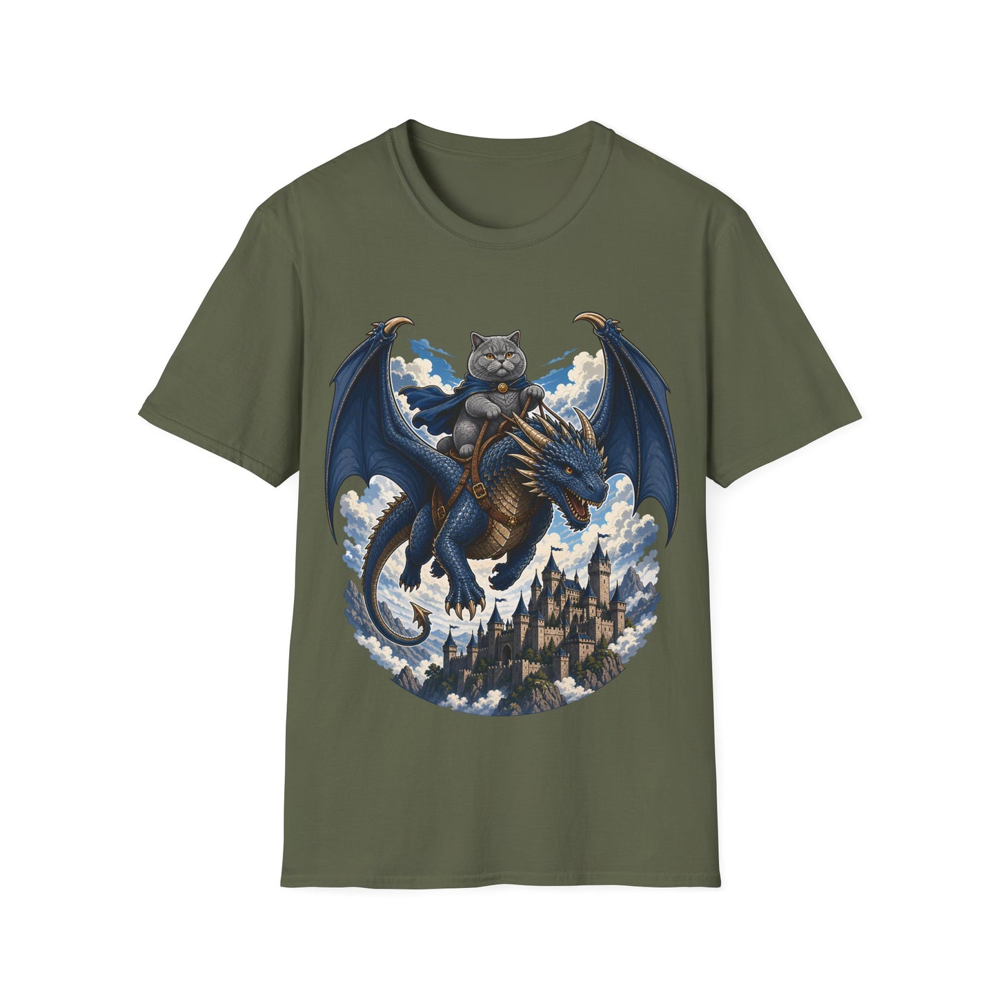 Skybound Dragon Rider Cat T-Shirt