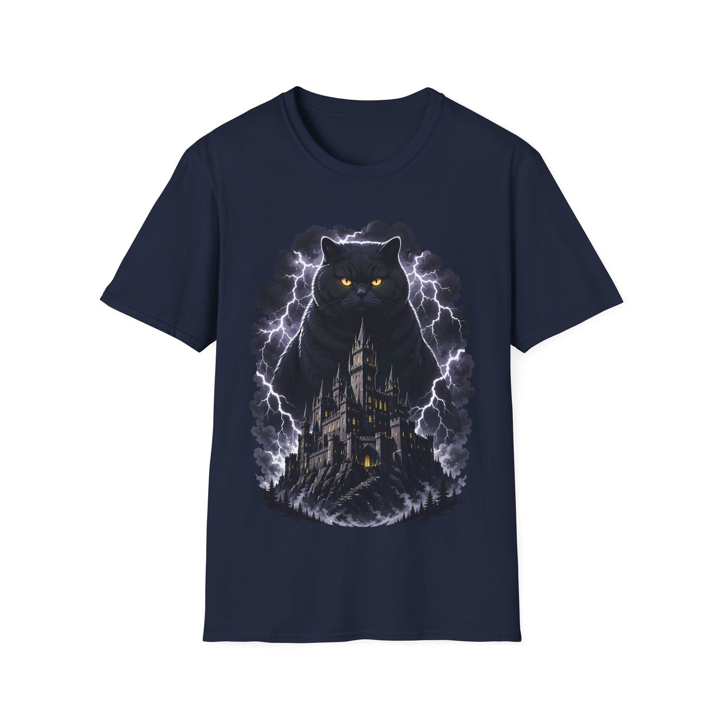 Dark Cat and Castle T-Shirt