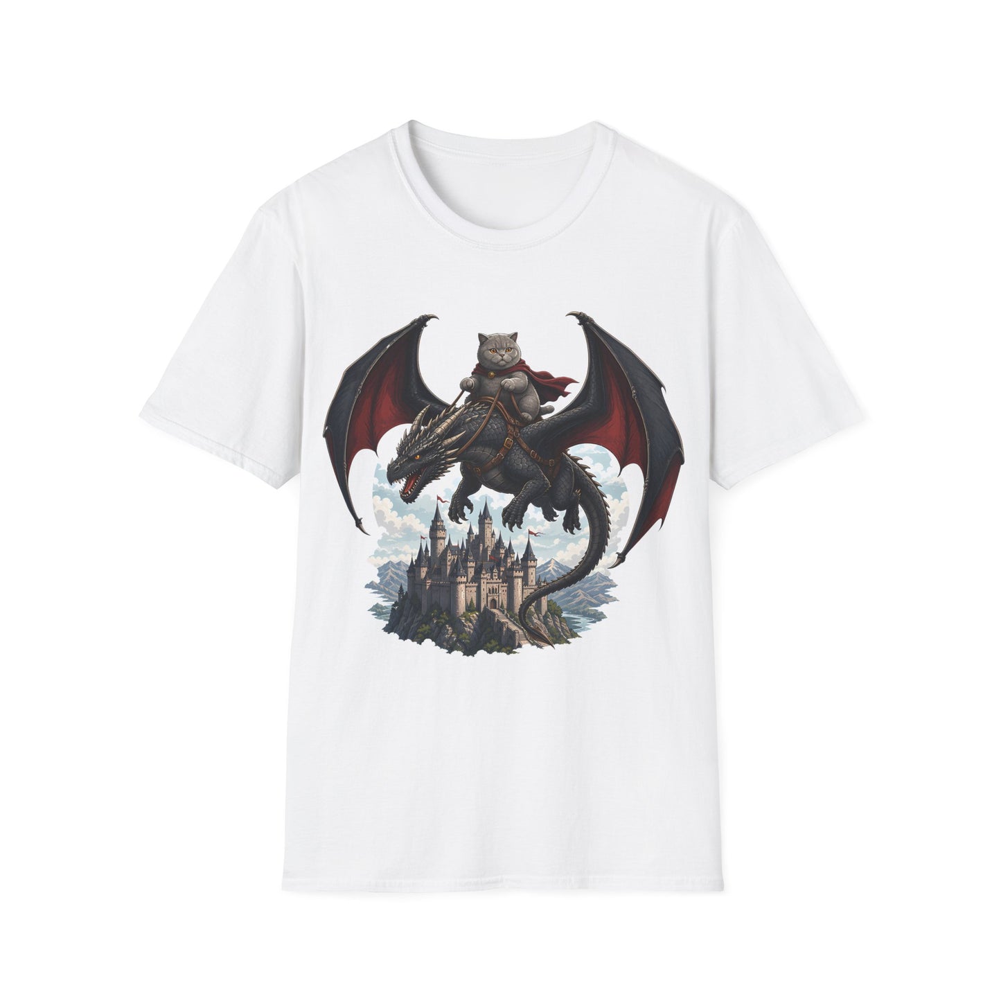 Shadow Dragon Rider Cat T-Shirt