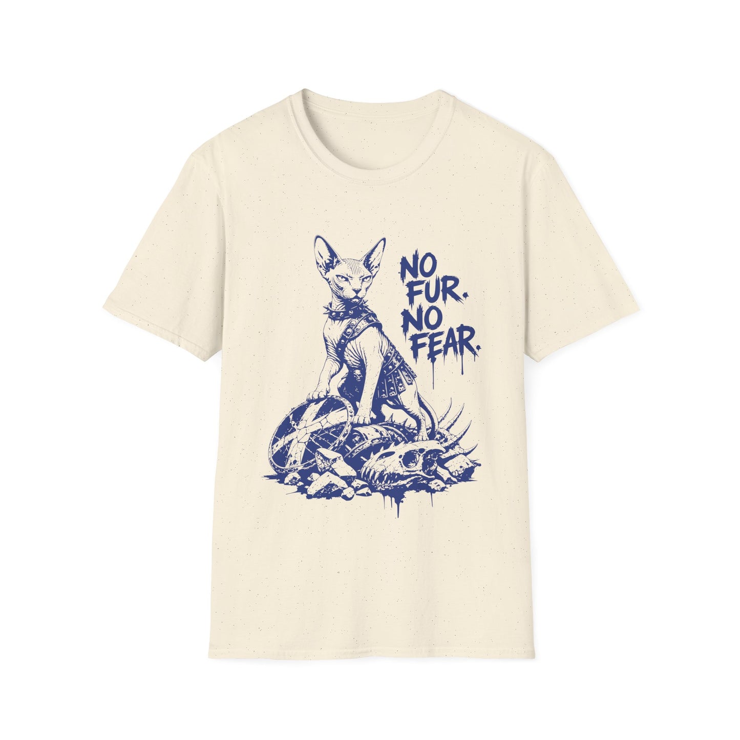 No Fur No Fear Dragon Slayer Sphynx Cat T-Shirt