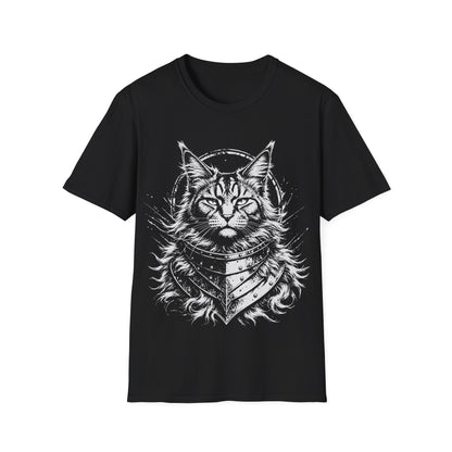 Armored Maine Coon Warrior Cat T-Shirt
