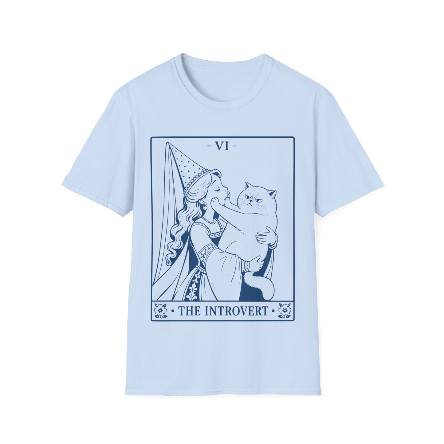 The Introvert Funny Tarot Cat T-Shirt