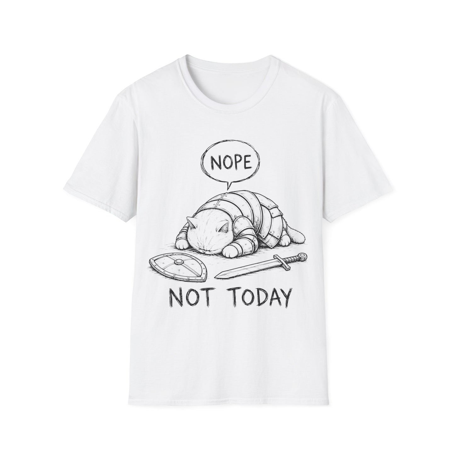 Nope. Not Today. Cat Knight T-Shirt