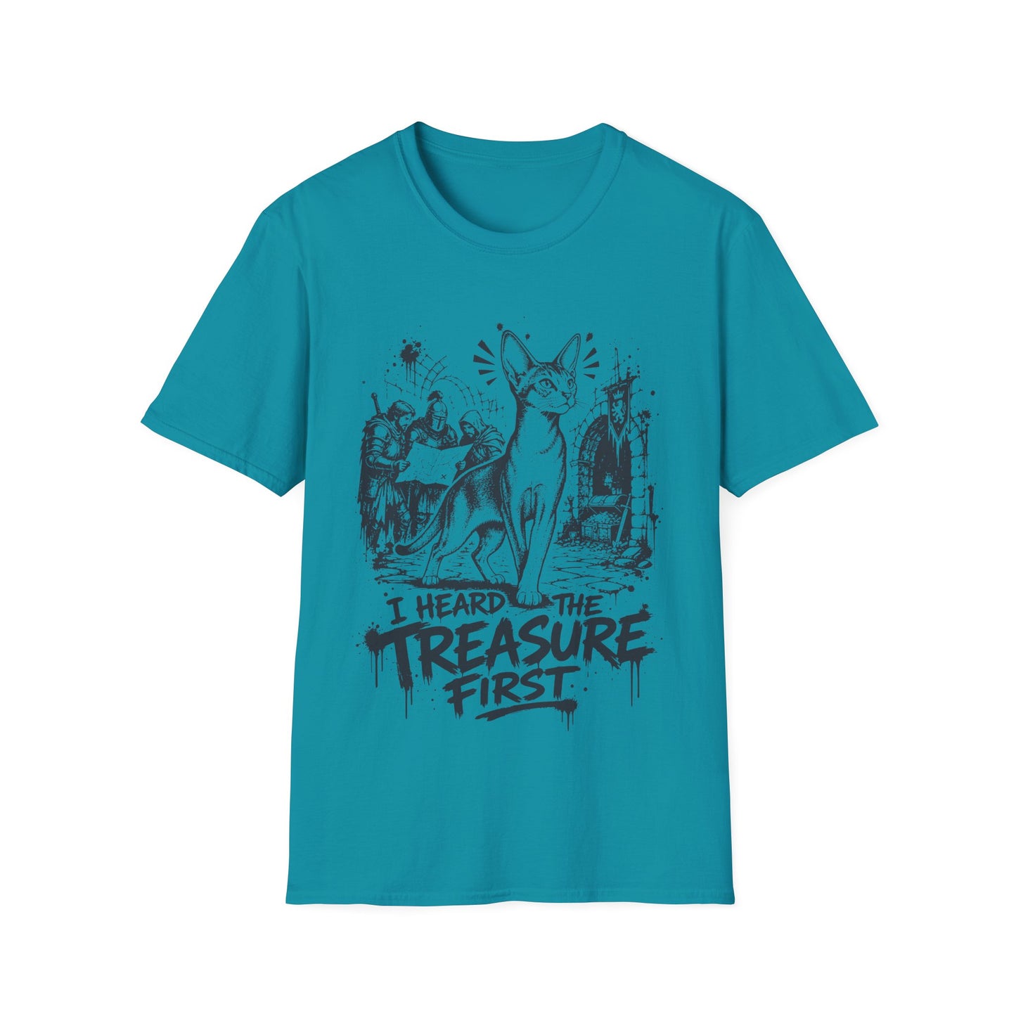 I Heard the Treasure First Funny Abyssinian Dungeon Cat T-Shirt