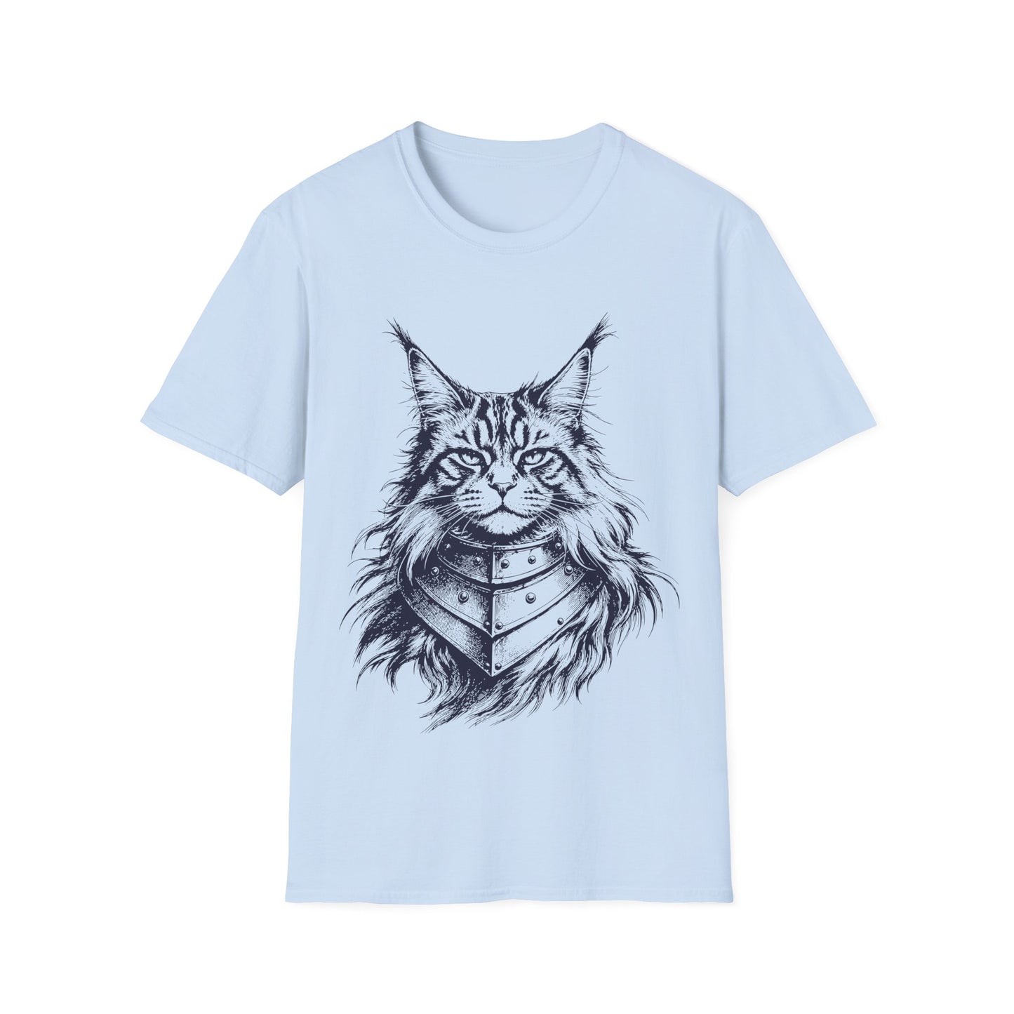 Armored Maine Coon Warrior Cat T-Shirt