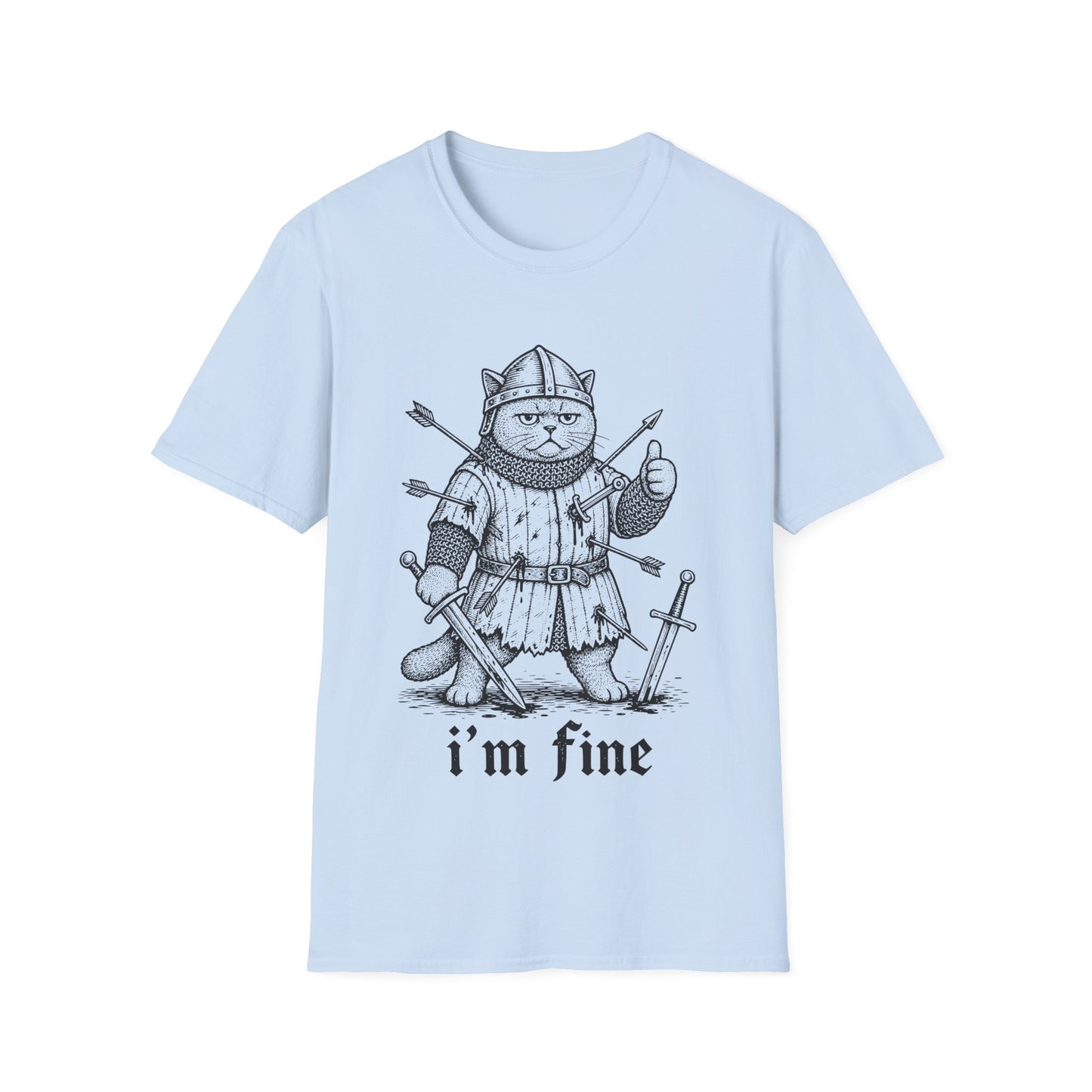 I'm Fine. British Shorthair Knight T-Shirt