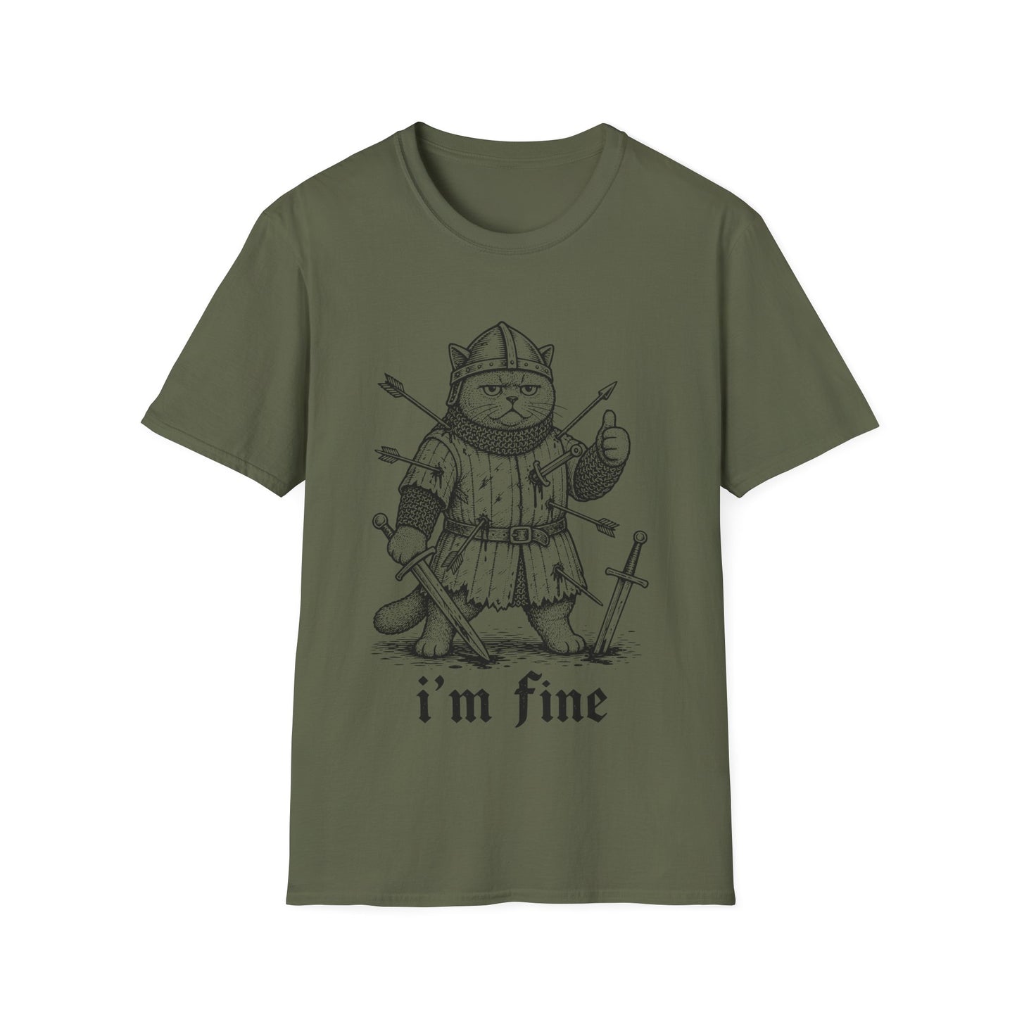 I'm Fine. British Shorthair Knight T-Shirt